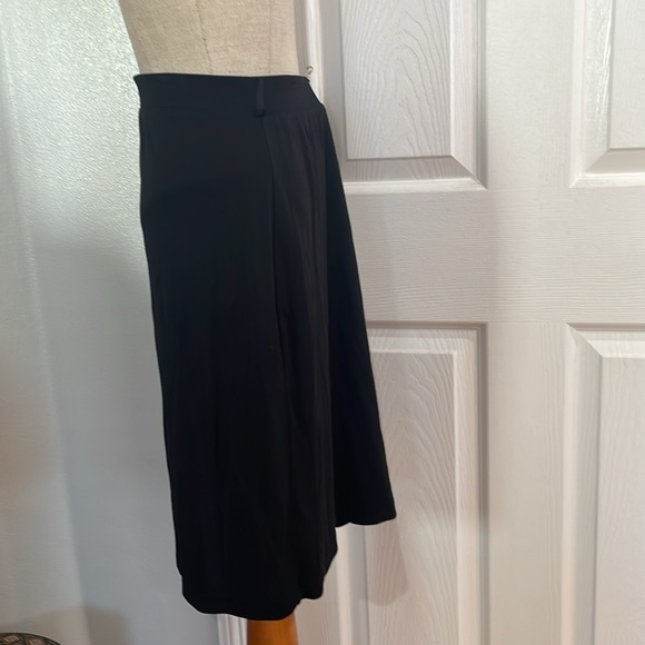 Y2K Mossimo skirt black rayon knit knee length women’s size L large - Picture 5 of 10
